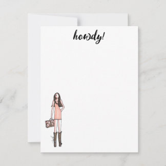 Tarjetas de vaquero de moda ilustracion