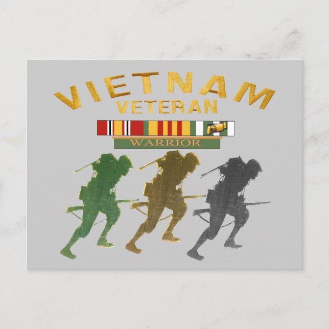Tarjetas de veterano guerrero de Vietnam, posters, (Anverso)