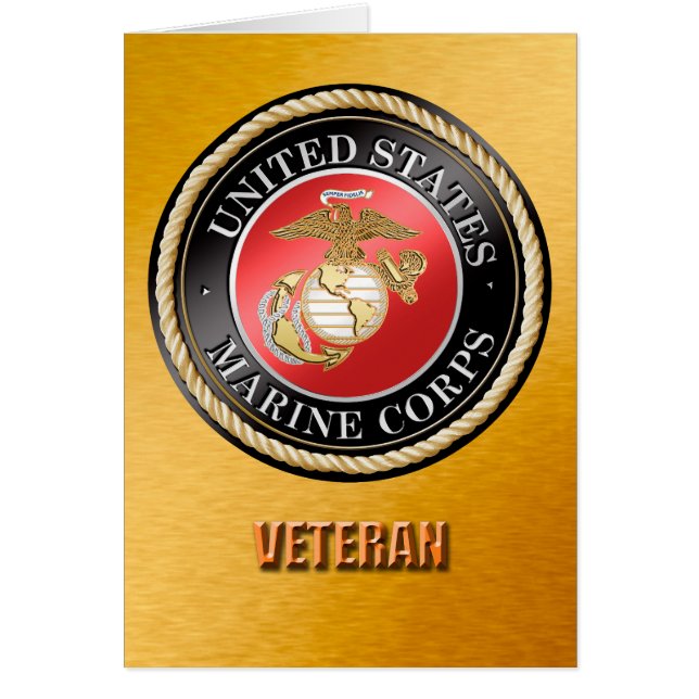Tarjetas de Veteranos del Cuerpo de Marines de Est (Frente)