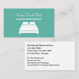 Tarjetas de viaje de negocios de hotel elegante