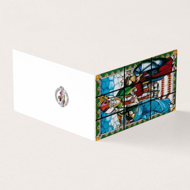 Tarjetas de vidrio manchado de San Valentín con or (Exterior)