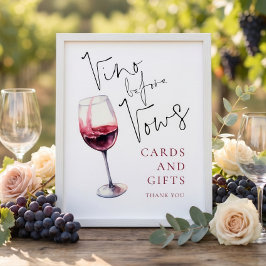Tarjetas de Vino Antes de Votos Regalos Señal de D
