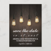 Tarjetas de Vintage Rústico Chic para Guardar la F