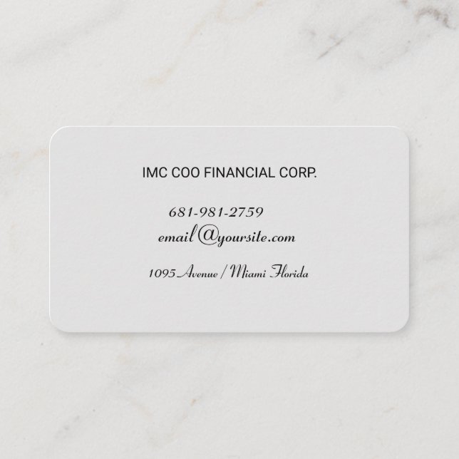 Tarjetas de visita (Reverso)