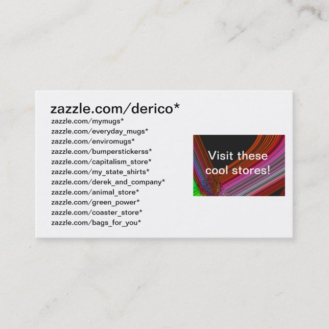Tarjetas de visita (Anverso)