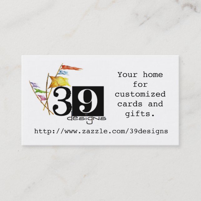 tarjetas de visita 39designs (Anverso)