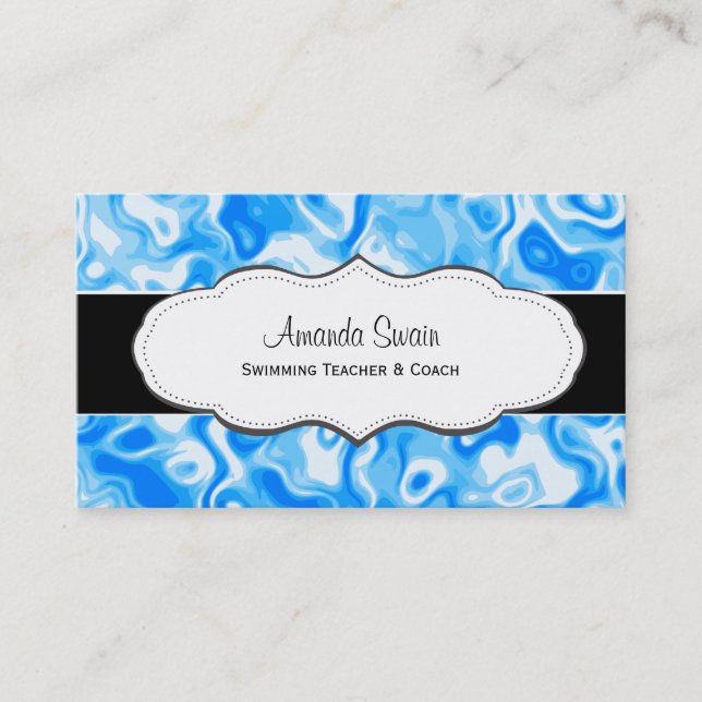Tarjetas de visita abstractas azules de la textura (Anverso)