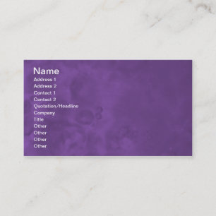 Tarjetas de visita abstractas brumosas púrpuras