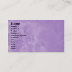 Tarjetas de visita abstractas brumosas púrpuras