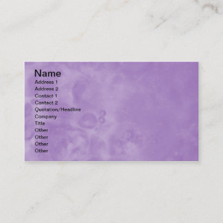 Tarjetas de visita abstractas brumosas púrpuras