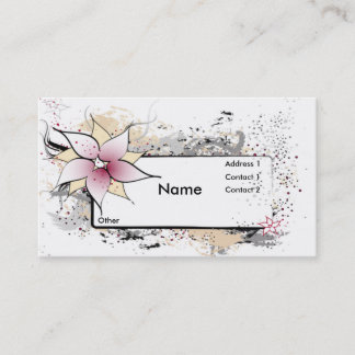 Tarjetas de visita abstractas florales del diseño