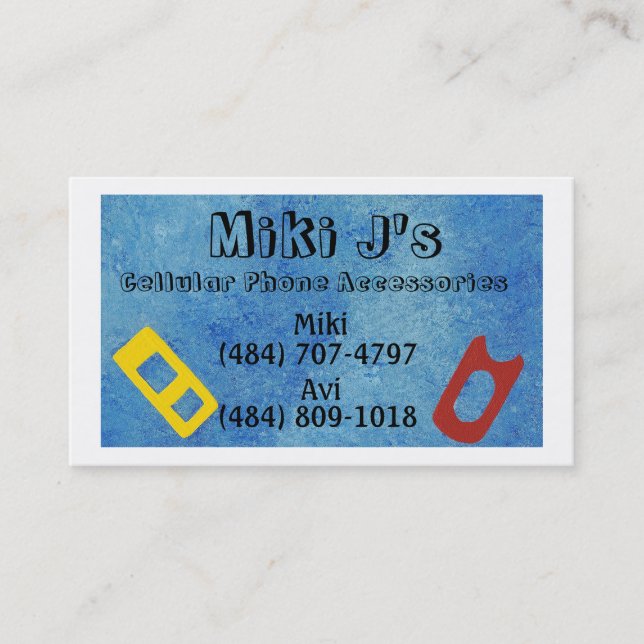 Tarjetas de visita - Accesorios para teléfonos cel (Anverso)