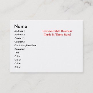 Tarjetas de visita adaptables