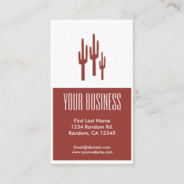 Tarjetas de visita adaptables del cactus rojo