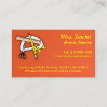 Tarjetas de visita ADAPTABLES del profesor