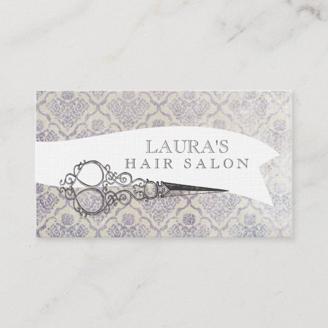 Tarjetas de visita adornadas del salón de pelo de (Anverso)