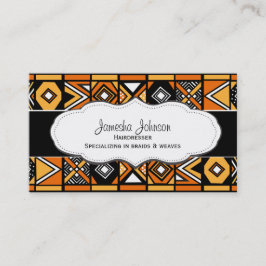 Tarjetas de visita africanas del modelo
