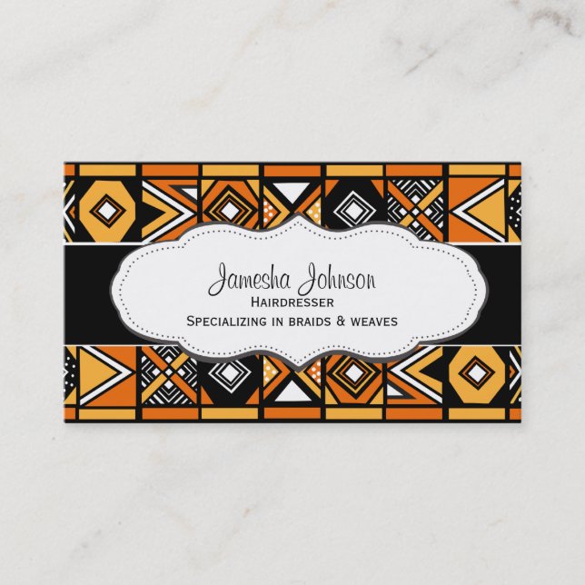 Tarjetas de visita africanas del modelo (Anverso)