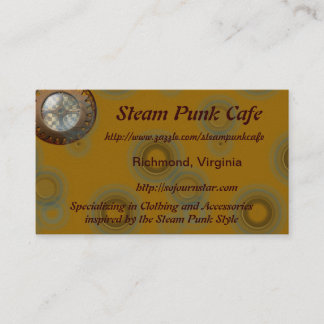 Tarjetas de visita al estilo de Punk de vapor