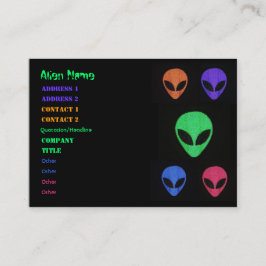Tarjetas de visita ALIEN FACE multicolor