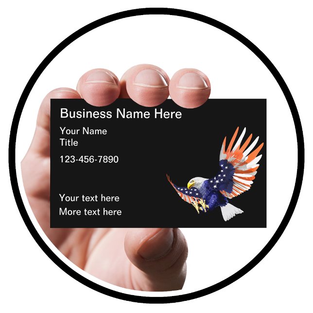 Tarjetas de visita americanas Eagle Patriotic (Subido por el creador)