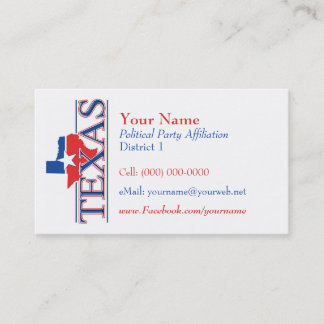 Tarjetas de visita americanas - Tejas
