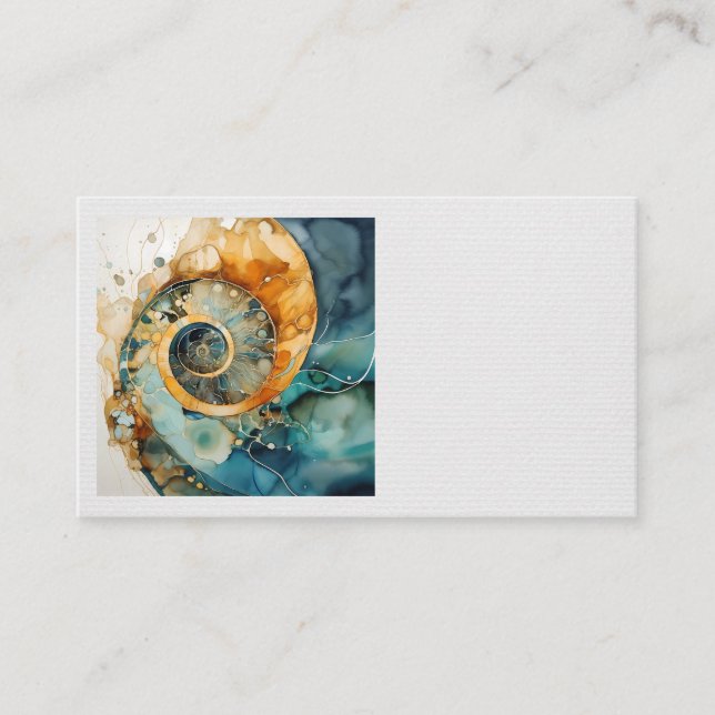 Tarjetas de visita Ammonite Gem Fossil (Anverso)
