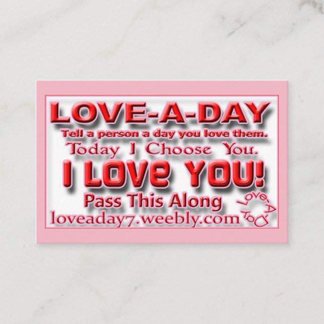 Tarjetas de visita amorosa (Anverso)