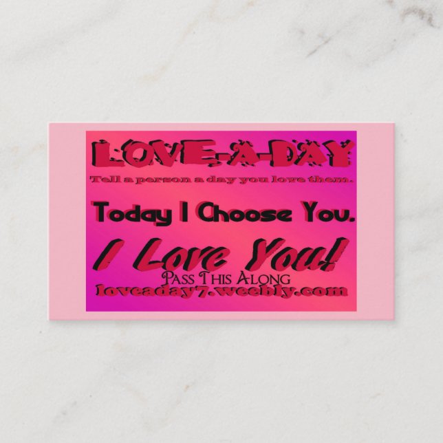 Tarjetas de visita amorosa (Anverso)