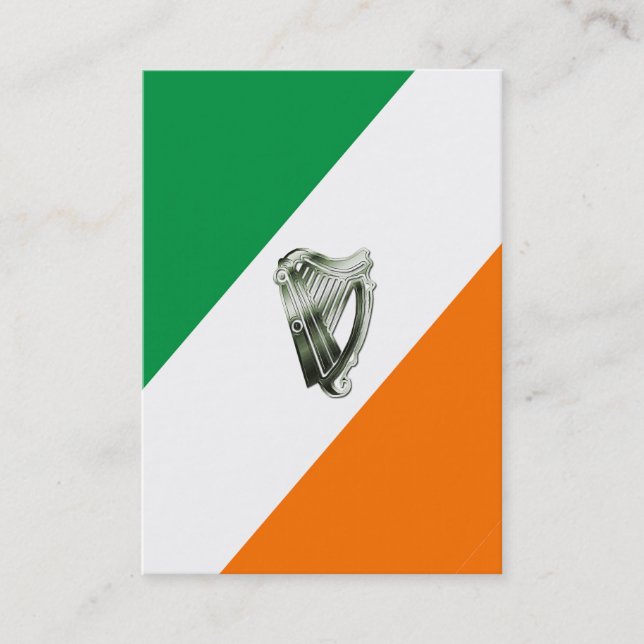 Tarjetas de visita anaranjadas del verde de la (Anverso)
