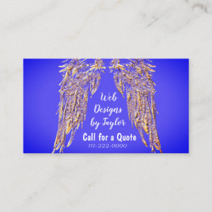 Tarjetas de visita Angel Christian Purple
