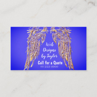 Tarjetas de visita Angel Christian Purple