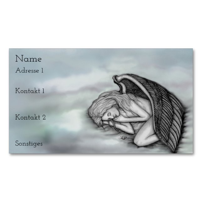Tarjetas de visita Angel para dormir (Anverso)