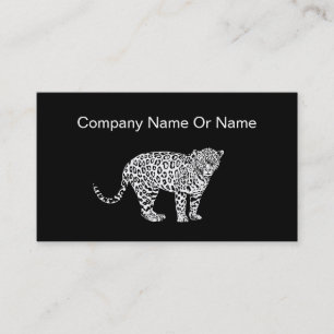 Tarjetas de visita animales del tema del leopardo