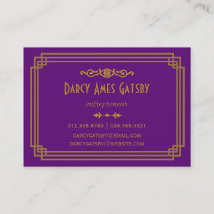 Tarjetas de visita Art Deco