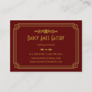 Tarjetas de visita Art Deco