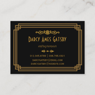 Tarjetas de visita Art Deco