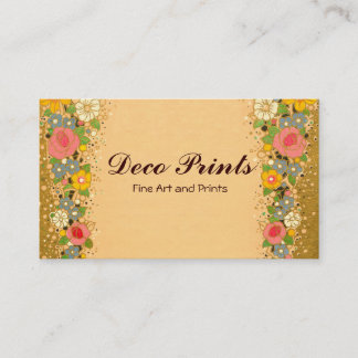 Tarjetas de visita Art Deco Floral