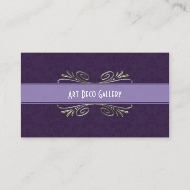 Tarjetas de visita Art Déco y damascar (Anverso)