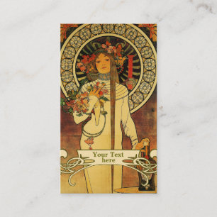Tarjetas de visita Art Nouveau de Mucha Art Déco