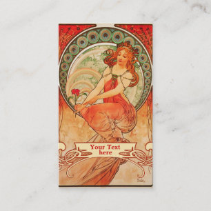 Tarjetas de visita Art Nouveau de Mucha Art Déco