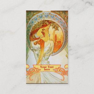 Tarjetas de visita Art Nouveau de Mucha Art Déco