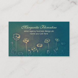 tarjetas de visita artísticas florales del diseño
