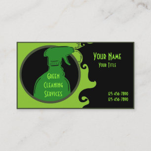 Tarjetas de visita artísticas limpias verdes de l