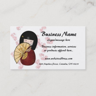 Tarjetas de visita asiáticas de los flores del