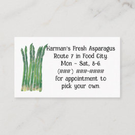 Tarjetas de visita Asparagus frescas