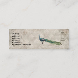 Tarjetas de visita atractivas del pavo real
