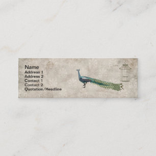 Tarjetas de visita atractivas del pavo real