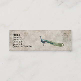 Tarjetas de visita atractivas del pavo real