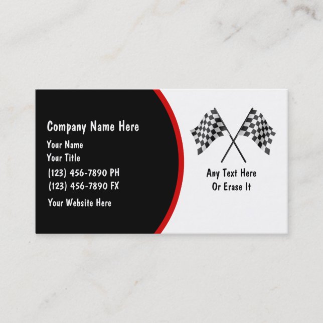 Tarjetas de visita automotrices (Anverso)